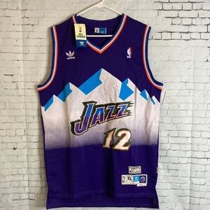 John Stockton NWT Utah Jazz adidas Hardwood Classic Swingman Jersey Purple XL